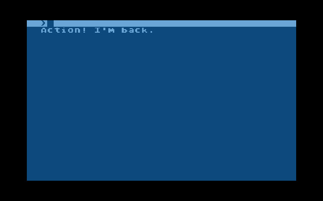 Action! I'm back — the screen, more than 30 years later