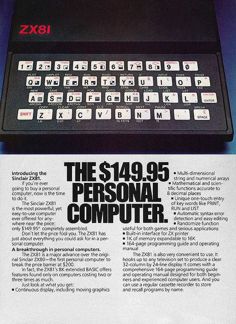 Another Sinclair ZX81 advertisement, this one for the fully-assembled version