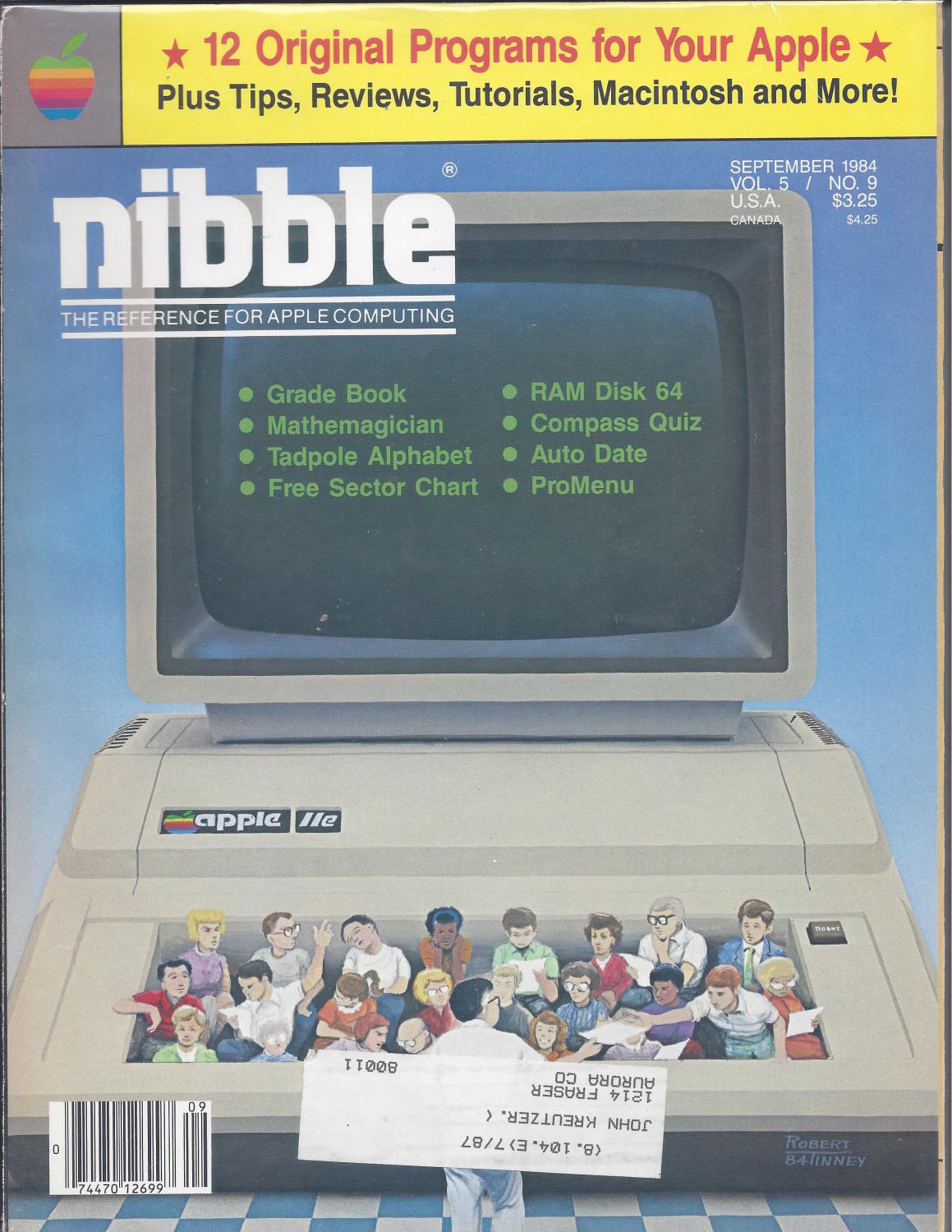 The September 1984 issue of Nibble magazine, source of the mnemonics — reproduced for critical commentary